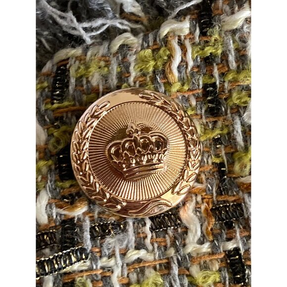 Walter Baker Women's Large Houndstooth Jacket with Fringed Collar - New With Tag - Picture 6 of 6